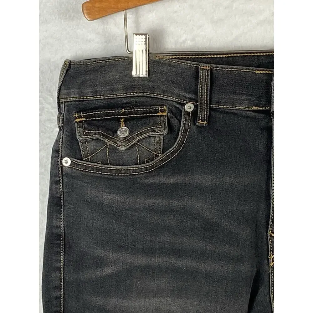 True Religion Ricky Jeans Men’s Flap Pockets Relaxed Straight W36 L 32 Grey